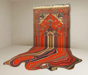 تلفیق زیبا هنر معاصر با قالی های آذربایجان