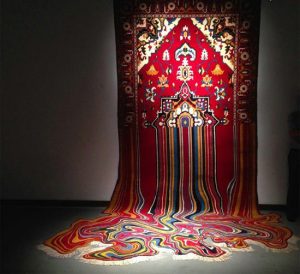 تلفیق زیبا هنر معاصر با قالی های آذربایجان